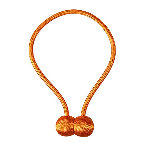 Zpengtai Vorhang Raffhalter 2 stücke Magnetic Pearl Ball Vorhang Krawattenrücken Holdbacks Schnalle Clips Zubehör Vorhangstangen Accessoires Gardinenhalter(Orange) von Zpengtai