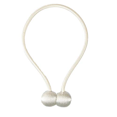 Zpengtai Vorhang Raffhalter 2 stücke Magnetic Pearl Ball Vorhang Krawattenrücken Holdbacks Schnalle Clips Zubehör Vorhangstangen Accessoires Gardinenhalter(White) von Zpengtai