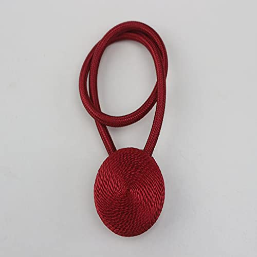 Zpengtai Vorhang Raffhalter 4 STÜCKE Magnetische Vorhang Clip Perle Ball Vorhänge Halter TiBeback Home Decor Hängende Ball Schnalle Krawatte Back Room Zubehör Gardinenhalter(Red) von Zpengtai