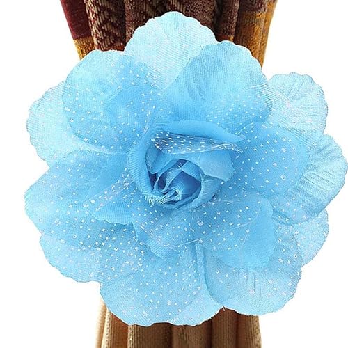 Zpengtai Vorhang Raffhalter 4 stücke Blumen Vorhang Raffiness Fleck Vorhang Clips Home Vorhang Halter Krawatte Backs Wohnzimmer Schlafzimmer Drape Decor Gardinenhalter(Noir) von Zpengtai
