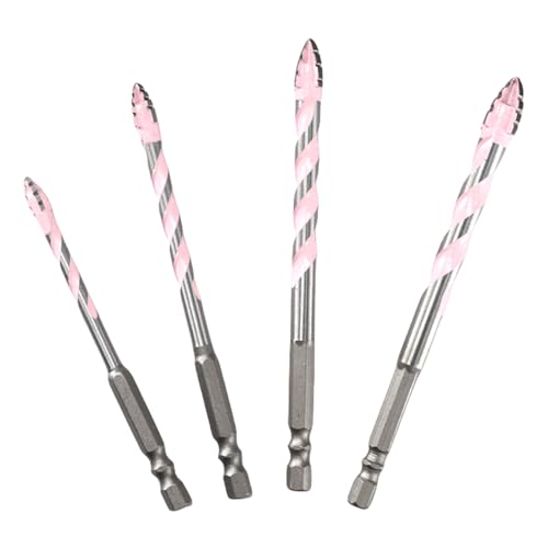 Masonry Drill Bit Set, Serrated Eccentric Bits, Multi-Purpose 4 Flute High-Strength Drill for Glass Drywall Metal Tile Steel Wood Ceramic Porcelain Concrete, Different Sizes von Zqkimzi