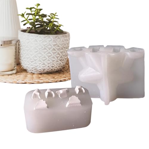 Set di artigianali festosi - Stampo di in silicone di Natale per creazioni aromatiche artistiche, funzione flessibile riutilizzabile per argilla polimerica in cera di sapone, vacanze pe von Zqkimzi