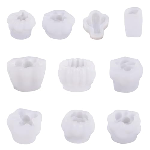 Sukkulenten-Formen für Kerzen, Silikon-Kerzenformen, Kaktusharz-Formen, Kerzenform-Set, Sukkulentenkaktusformen für Kerzenherstellung, Seifenherstellung und Wachsguss mit Silikonformen von Zqkimzi