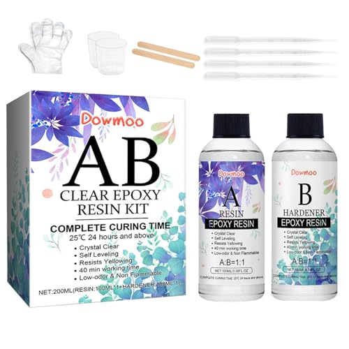 Zqkimzi 100 Ml Klares Epoxidharz, Epoxid-Gießharz, Blasen-Epoxidharz, Vergilbungsfrei Mit Professionellem, Klarem Guss, UV-beständiges Epoxidharz Für Die Schmuckherstellung, Kunstharz Und Epoxidharz von Zqkimzi