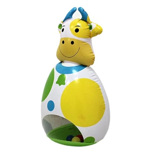 Zqkimzi Inflatable Wobble Toy, 3D Animal Bouncing Doll, Interactive Playtime Design with Sturdy Soft Vinyl Material for Boys, Girls, Bedroom, Home, Classroom, Backyard, 10.24x9.45x19.69 inches von Zqkimzi