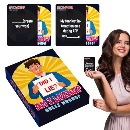 Zqkimzi Kartenspiele, Lie-Raten-Partykartendeck, interaktives Ratespiele, lustiges Gruppenspiel für Frauen, Männer, Familientreffen, Geburtstage und Festival-Events, 8,9 x 6,4 cm Zqkimzi Kartenspiele, Lie-Raten-Partykartendeck, interaktives Ratespiele, lustiges Gruppenspiel für Frauen, Männer, Familientreffen, Geburtstage und Festival-Events, 8,9 x 6,4 cm von Zqkimzi