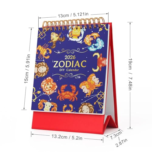 Zqkimzi Kunst Kalender - Tischkalender 2026 Strassstein Malerei Kunst für Erwachsene - Handgefertigt Wohnaccessoires Für Zuhause Einsteiger Geschenkidee Zqkimzi Kunst Kalender - Tischkalender 2026 Strassstein Malerei Kunst für Erwachsene - Handgefertigt Wohnaccessoires Für Zuhause Einsteiger Geschenkidee von Zqkimzi