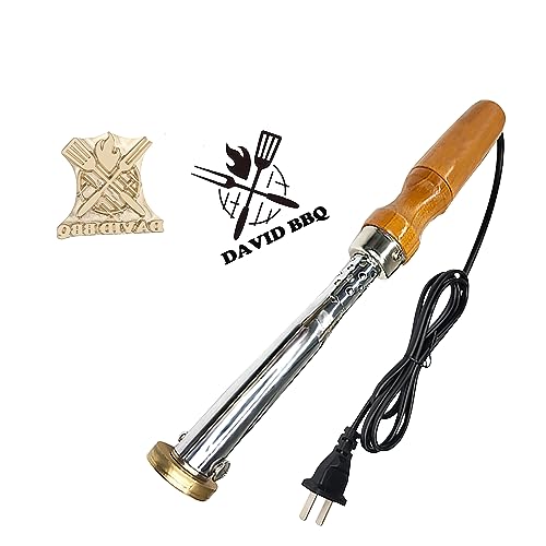 Holz Brandeisen Personalisierte elektrische Brandeisen Stempel für Holz Leder Kuchen Customized Logo Löten Kupfer mit Messingkopf für Holzbearbeitung, Backen, handwerkliches Design und BBQ von ZqlDDayUP