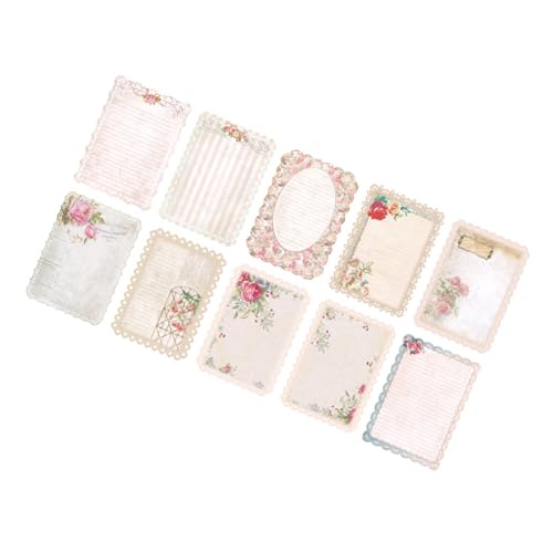 10pcs Ästhetische Spitzenmuster Scrapbooking Papier Scrapbooking Verschönerungspapier Für Journalplaner Bildrahmen Handgefertigte Kartenversorgungen von Zqxnt