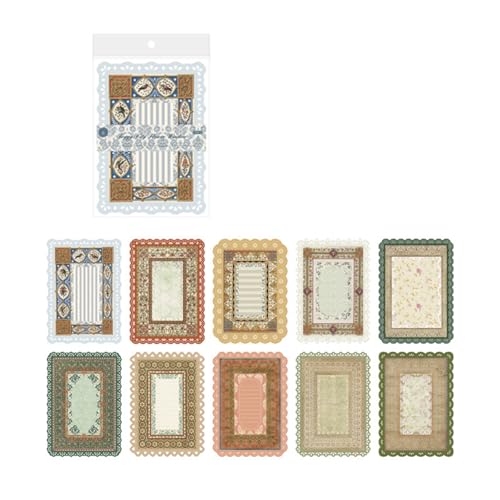 10pcs Ästhetische Spitzenmuster Scrapbooking Papier Scrapbooking Verschönerungspapier Für Journalplaner Bildrahmen Handgefertigte Kartenversorgungen von Zqxnt