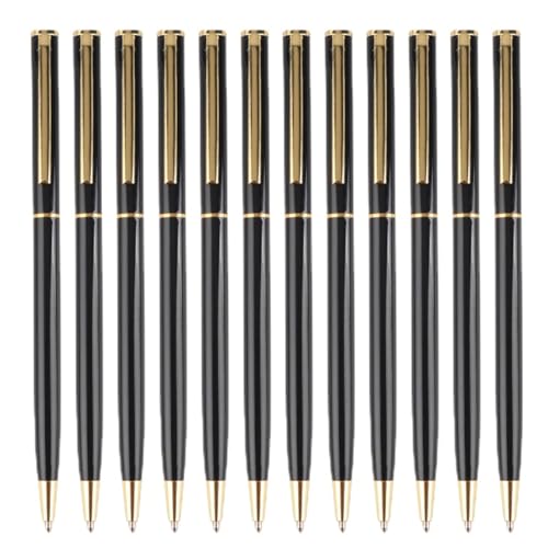 12pcs Smooth Writing Stift Metall Kugelschreiber 1 0 Mm Drehblende Stationerie Geschenk Für Schulbüro von Zqxnt