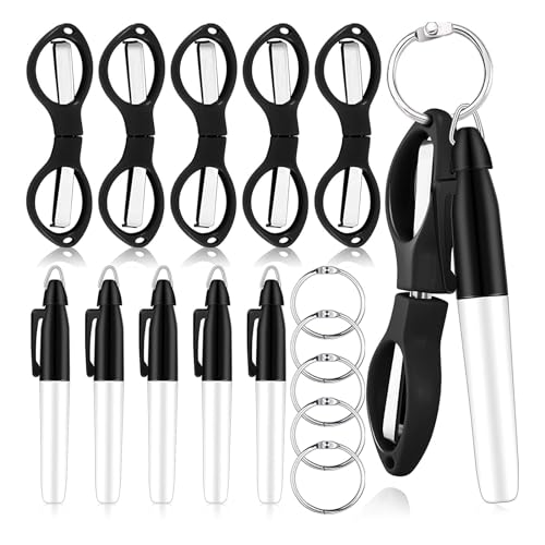 15 Paket Schwester Pen Set Multifuktion Faltbarer Schere Medizinischer Ständiger Marker Schlüsselbund Klappsicherheitsschere Krankenschwester Pen Pack von Zqxnt