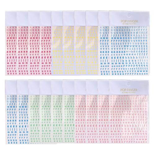 20pcs Epoxidharz Alphabets Aufkleber Für Maniküre Farbenfroh von Zqxnt