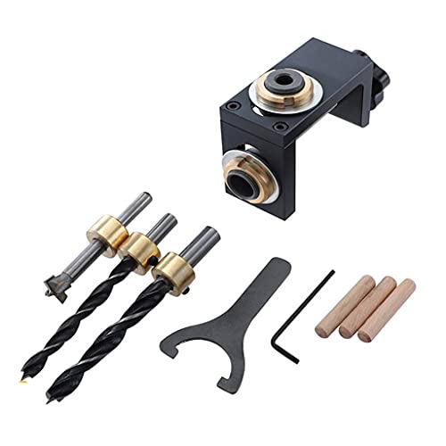 3-in-1-Holzbearbeitung Bohrlokator Selbstzentrierende Dübel Guide Doweling Jig Positionier Bohrer Bit Set Holzbearbeitungswerkzeuge von Zqxnt