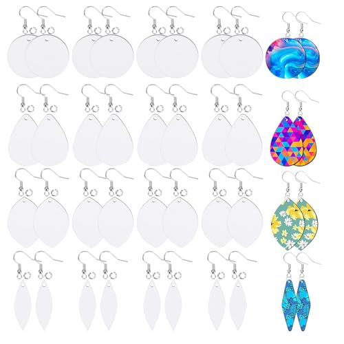 32 Stücke Sublimation Rohlinge Übertragen Ohrringe Anhänger Mit Ohrringhaken Spezielles Geschenk Für Familienmitglieder Tochter Juwely Making Für Teenager 32 Stücke Sublimation Rohlinge Übertragen Ohrringe Anhänger Mit Ohrringhaken Spezielles Geschenk Für Familienmitglieder Tochter Juwely Making Für Teenager von Zqxnt