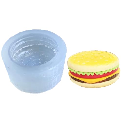 3D Silikon Tonform Silikonhandwerk Hamburger Form Schokoladenform Backzubehör Zum Backen Von Fondant Süßigkeiten 3D Silikon Tonform Silikonhandwerk Hamburger Form Schokoladenform Backzubehör Zum Backen Von Fondant Süßigkeiten von Zqxnt
