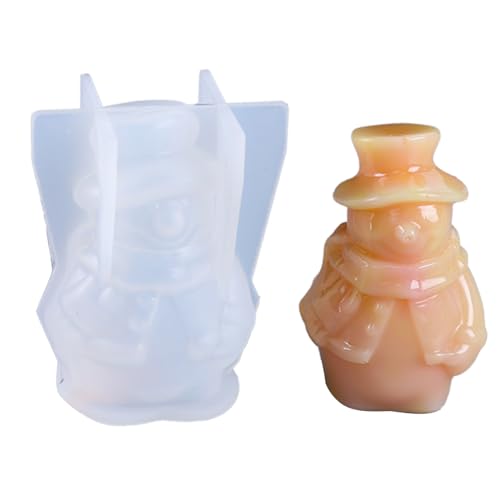 3D-Silikonform mit Kristallen, Weihnachtspuppe, Ornament, geeignet für Epoxidharz, Schmuckherstellung, Heimdekoration von Zqxnt