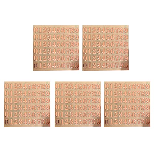 5 Blätter Buchstabe Aufkleber Aufkleber Selbstkleber Kupfer Buchstaben Aufkleber Für Scrapbooking Geschenke Karton Basteln Glitzer Aufkleber von Zqxnt