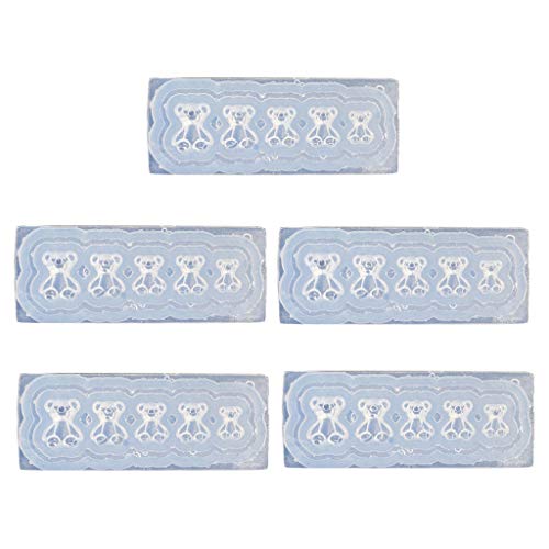5pieces Silikon Kleine Bärenform Für Epoxidharz Schmuck Handwerkswerkzeug Für Ohrringe Halskette Schlüsselbund Anhänger Macht 5pieces Silikon Kleine Bärenform Für Epoxidharz Schmuck Handwerkswerkzeug Für Ohrringe Halskette Schlüsselbund Anhänger Macht von Zqxnt