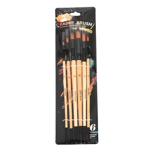 6 PCs Acrylfarben Pinsel Künstler Gouaches Pinsel Nylon Haar Für Aquarellölmalerei Drawi von Zqxnt