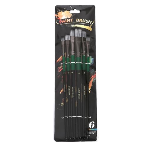 6 PCs Acrylfarben Pinsel Künstler Gouaches Pinsel Nylon Haar Für Aquarellölmalerei Drawi von Zqxnt