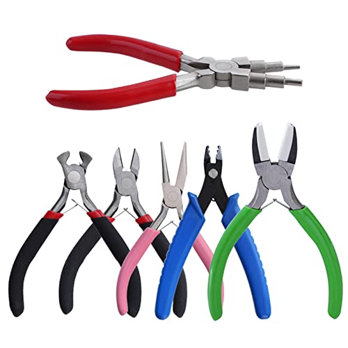 6pcs Schmuck Reparaturset Crimping Zange Gebogene Nasenzelle Für Perlenhandwerksketten Ohrring Armbänder Präzisionswerkzeug von Zqxnt