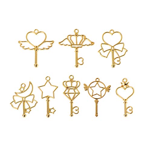 8 PCs Legierung Magie Zauberstab Herz Für Schlüssel Offener Lünette Zauber Gepresster Blütenrahmen Hohlschimmelpendel Für Schmuck Makin 8 PCs Legierung Magie Zauberstab Herz Für Schlüssel Offener Lünette Zauber Gepresster Blütenrahmen Hohlschimmelpendel Für Schmuck Makin von Zqxnt