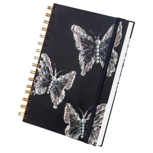 A 5 Notepads Spirals Notebook Stationery Notebooks Notizbuch Schmetterlings Ästhetische Reise Notizbilder Für Arbeit von Zqxnt
