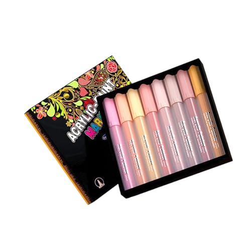 Acrylfarbenstift Wasserfestes Acrylmarker Zum Malen Auf Papier Keramik Stoff Holz Canvas Glas Und Scrapbooking Farbmarkierungen Stifte Set Set von Zqxnt