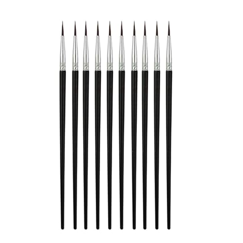 Art Pinsel Pinsel Set 10 Pcs Handbemalte Nylon Haarbürsten Für Acryl Aquarellöl Gouache Gesichtsnägelkunst Malmalerei Nylon Haarpinsel Aquarell Ölmalerei Acrylic von Zqxnt