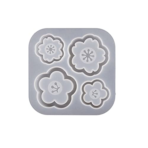 Blumenschmuck Silikonform Schlüsselring Anhänger Handgefertigte Dekoration Form Für Valentinstag Geburtstag Geschenk Silikon Schlüsselbundformen Für Epoxidharz von Zqxnt