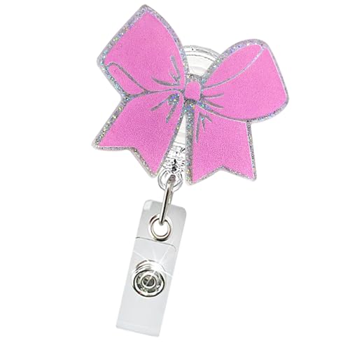 Bowknot Abzeichenhalter Mit Metallpocket Clip Für Lehrer Doktorkrankenschwester Kartenhalter Retractable Badges Rollable Abzeichenhalter von Zqxnt