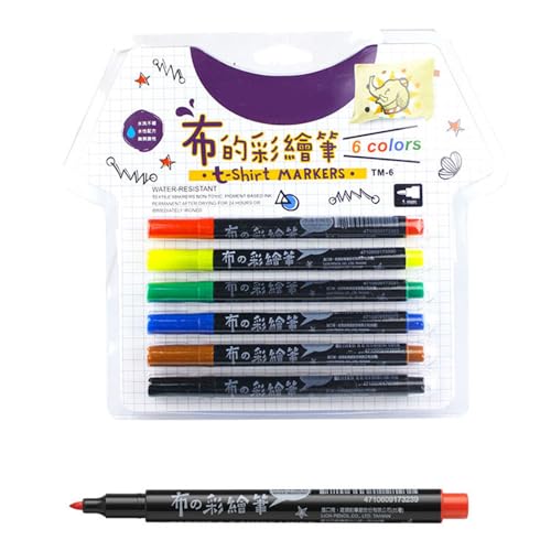 Doppelspitze Stoffmarker Wasserdichtem Stofffarbe Für T Shirts Canvas Bag 6 Farbe 8 Farbe 12 Permanent Graffiti Stift von Zqxnt
