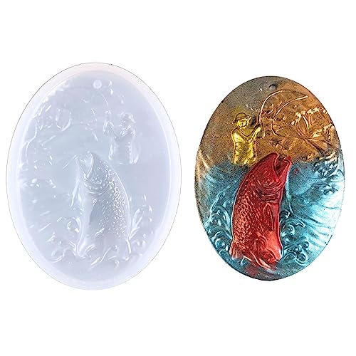 Epoxidharz Schlüsselkette Ornament Formen Oval Geformte Schlüsselbund von Zqxnt