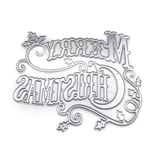 Frohe Weihnachtswörter Metall Die Schneidet Exquisite Scrapbooking Prägevorlage Weihnachtsgrüßkarten Für Vorräte von Zqxnt