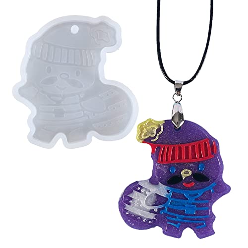 Glänzende Glänzende Weihnachtsserie Ornamente Silikon Epoxidharz Schimmel Schlüsselbund Anhänger Schmuck Für Weihnachtsgeschenkhandwerk Silikon Anhänger Schimmelpilze Für Harzguss von Zqxnt