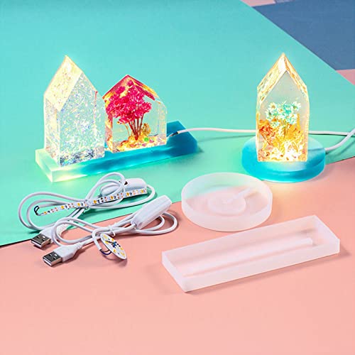 Harzkunst Silikonform Für LED Beleuchtung Von LED Basis Rund Quadratische Ständer Und USB Antrieblichtern Für Handwerks Harzkunst Silikonform Für LED Beleuchtung Von LED Basis Rund Quadratische Ständer Und USB Antrieblichtern Für Handwerks von Zqxnt