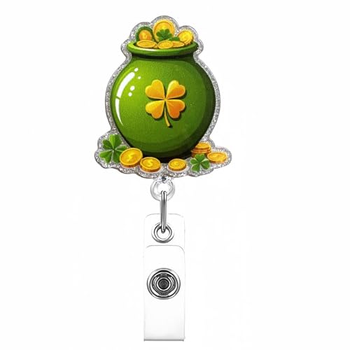 Irish Festival Abzeichenkartenhalter Mit Metallclip Für Büroangestellte Retractable Badge Reel von Zqxnt
