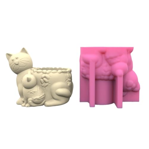 Katzenstifthalter Silikonform Tisch Ornament Sukkulente Pflanzer Blumenpot Form Epoxidharz Form Gipszubereitung Werkzeug Katzenstifthalter Silikonform Tisch Ornament Sukkulente Pflanzer Blumenpot Form Epoxidharz Form Gipszubereitung Werkzeug von Zqxnt