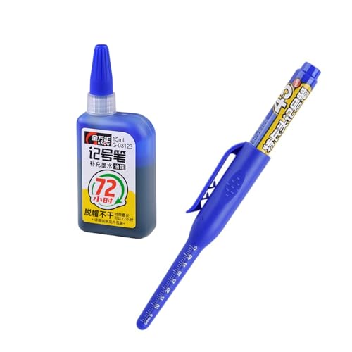 Langer Nasenmarker Mit Schuppen 45 Mm Langer Spitze Marker Langer Spitze Tischlermarker Wasser Beständig Für Metallholzglas Holzbearbeitungsmarker Stift von Zqxnt