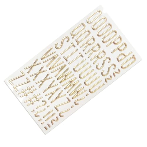 Metallic Letter Nummer Aufkleber Gold Glitzed PVC Aufkleber Großer Buchstabenaufkleber Für Journal Notebook Scrapbooking Number Aufkleber von Zqxnt