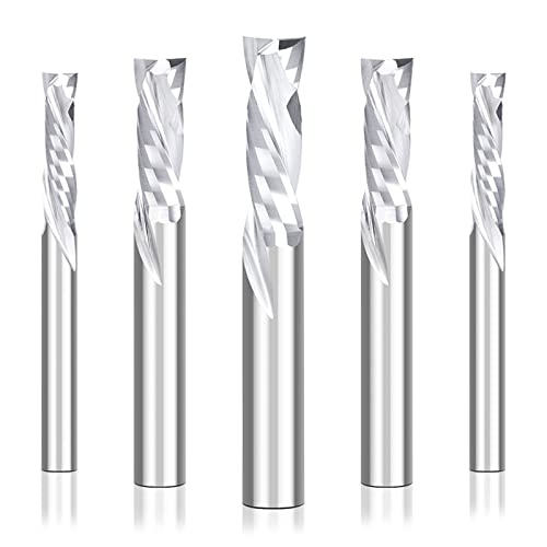 Multifunktions Spiralrouter Bits 5 Stk 2 Flötenmühlen Nach Unten Geschnittene Endmill Für Router Holzarbeiten Schnitzerstecher von Zqxnt