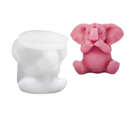 Nicht STICK Easy Cleaning Elephant Form Silicon Textur Perfekt Zum Handwerk Von Figurendekorationen Und Geschenk Zur Schenken Von Elefanten Silikonformen von Zqxnt