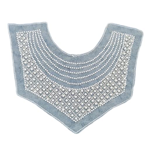 Perlen Stickhalskragen Hemd Sheer Hals Hals Perlen Stickhalskragen Hemd Sheer Hals Hals von Zqxnt