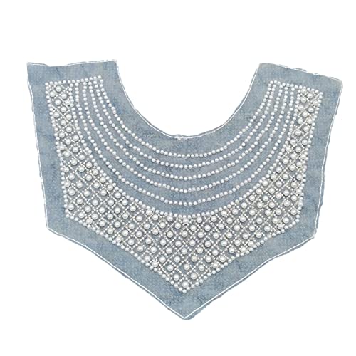 Perlen Stickhalskragen Hemd Sheer Hals Hals Perlen Stickhalskragen Hemd Sheer Hals Hals von Zqxnt