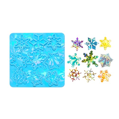 Silikonform, Schneeflocken-Anhänger, Harz-Formen, einzigartige Weihnachtsbaum-Charm-Epoxid-Form, festliche Ornamente Silikonform, Schneeflocken-Anhänger, Harz-Formen, einzigartige Weihnachtsbaum-Charm-Epoxid-Form, festliche Ornamente von Zqxnt