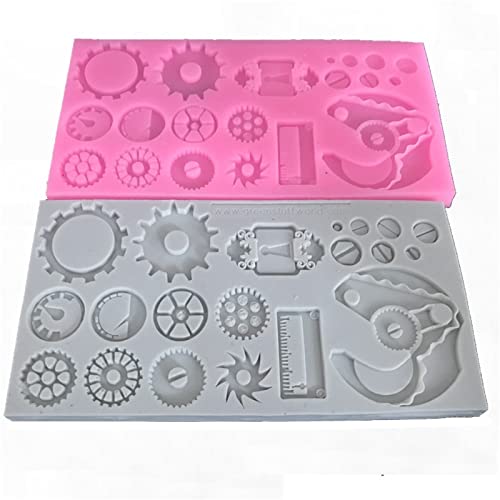 Silikonform Steampunk Thema Wärmeresistente Fondantform Zuckerwerksformen Für Seifen Kerzenkuchen Backtonhandwerk Mechaniker Steampunk Silikonformen Für Ton Für Harz von Zqxnt
