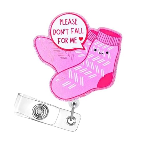 Socken Acrylabzeichen Mit Metallclip Retractable Badges Rolle Für Krankenschwester Doktor Student Lehrer Lustiger Krankenschwester Abzeichenhalter von Zqxnt