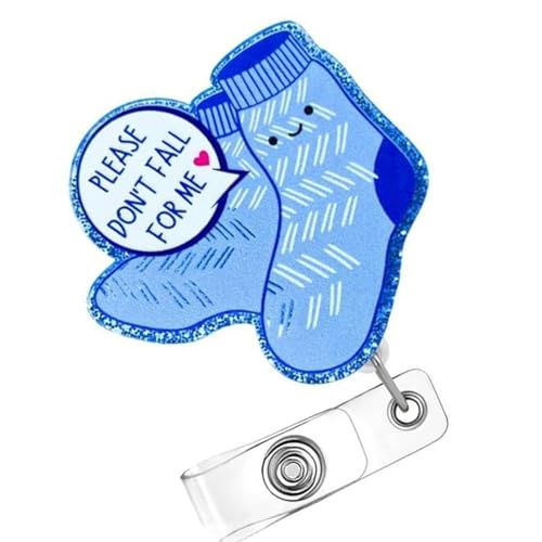 Socken Acrylabzeichen Mit Metallclip Retractable Badges Rolle Für Krankenschwester Doktor Student Lehrer Lustiger Krankenschwester Abzeichenhalter von Zqxnt
