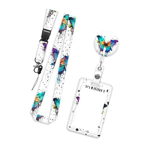 Vertikaler Kartenschutz Und Hals Lanyard Set Butterfly Identity Cards Protector Cessleable ABS Abzeichenhalter Für Den Einziehbaren Kartenhalter Des Büros Vertikaler Kartenschutz Und Hals Lanyard Set Butterfly Identity Cards Protector Cessleable ABS Abzeichenhalter Für Den Einziehbaren Kartenhalter Des Büros von Zqxnt